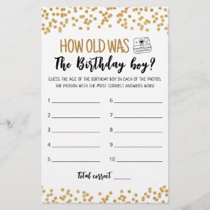 Papier Quel âge avait Birthday boy Birthday Party