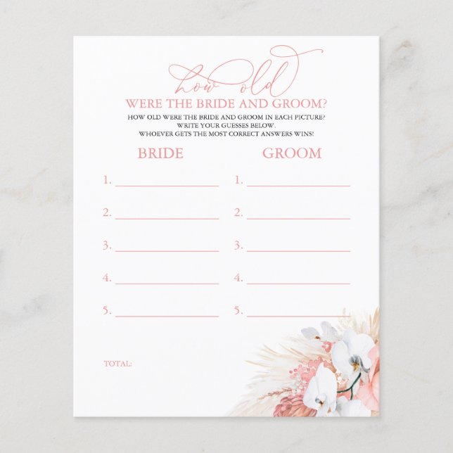 Papier Quel Âge Avait La MARIÉE ET LE Jeu DE GROUPE (Devant)