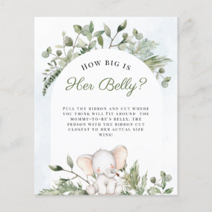 Papier Quelle taille a son ventre garçon Baby shower bleu