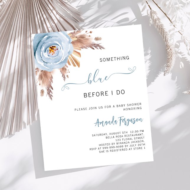 Papier Quelque chose de bleu avant que je ne boho Douche  (Créateur téléchargé)