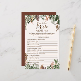 Papier Qu'est-ce que la mariée porter le jeu А automne la