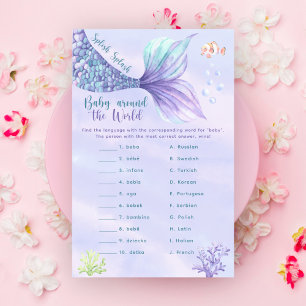 Papier Queue de sirène Bébé autour du jeu mondial