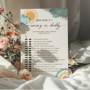 Papier Qui a dit Maman Jeu de Baby Shower Papa Bébé
