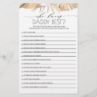 Qui Connaît Daddy Meilleur Baby shower Jeu