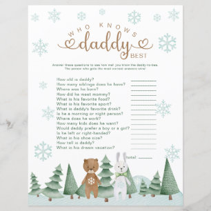 Papier Qui Connaît Daddy Meilleur Jeu Boisé D'Hiver