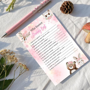 Papier Qui connaît Daddy meilleur jeu - Forest Edition