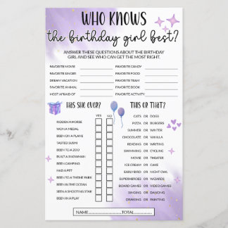 Papier Qui Connaît La Fille Anniversaire Meilleur Jeu - V