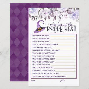 Papier Qui connaît le mieux la mariée - Cette sorcière a 