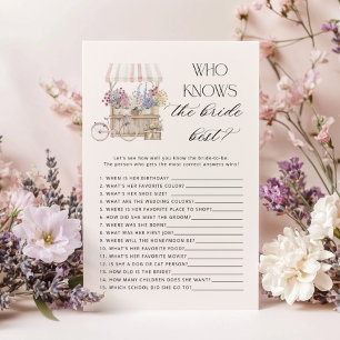 Papier Qui connaît le mieux la mariée hors du marché jeu