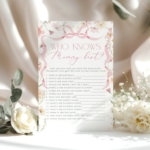 Papier Qui connaît le mieux maman Arc whimsique rose Fleu