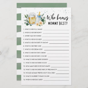 Papier Qui Connaît Maman Le Meilleur Jeu Vert Bébé Brûle