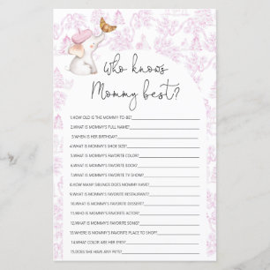 Papier Qui connaît maman meilleur Baby shower de Toile Je