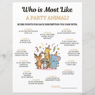 Papier Qui est le plus comme un jeu d'animal de fête
