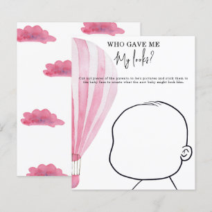 Papier Qui m'a donné Mes regards ? baby shower jeu