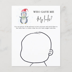 Papier Qui m'a donné mes regards ? - Pingouin mignon