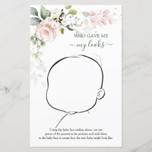 Papier Qui M'A Donné Mon Apparence Floral Baby Game