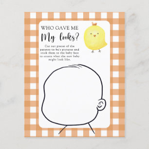 Papier Qui m'a donné mon apparence jeu de baby shower
