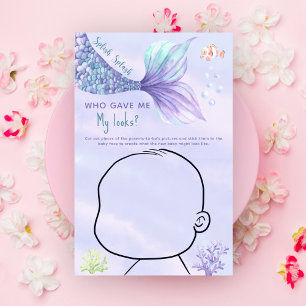 Papier Qui m'a donné mon apparence ? Jeu de baby shower O