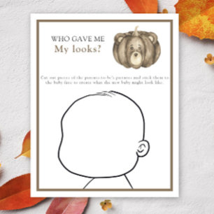 Papier Qui m'a donné mon look baby shower jeu