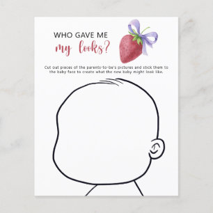 Papier Qui m'a donné mon look - Berry baby shower