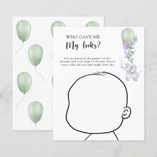 Papier Qui m'a donné mon physique jeu de baby shower