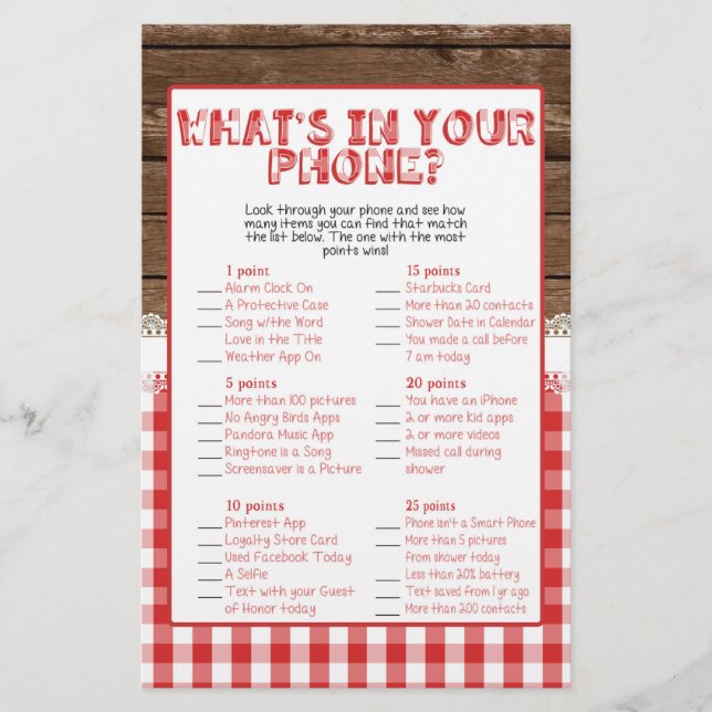 Papier Quoi de neuf dans votre téléphone - Red Baby Q (Devant)