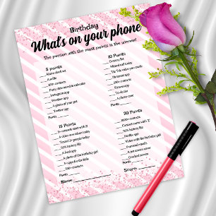 Papier Quoi sur votre téléphone Jeu d'anniversaire