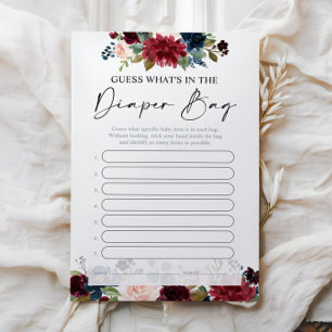Papier Qu'y a-t-il dans le jeu de Baby shower de sacs à c