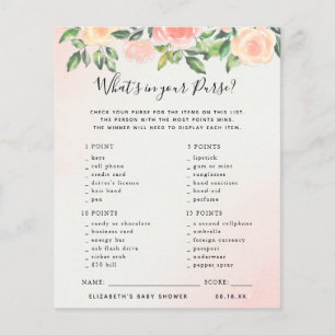 Papier Qu'y a-t-il dans votre sac Jeu Baby shower