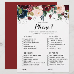 Papier Qu'y a-t-il sur votre Phone Floral Fête des mariée