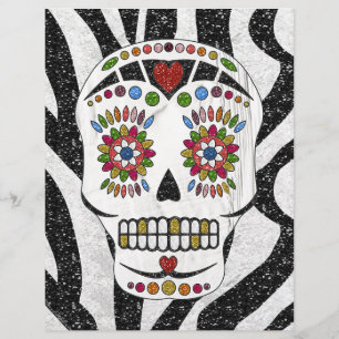 Papier RAB Rockabilly Sugar Skull on Zebra