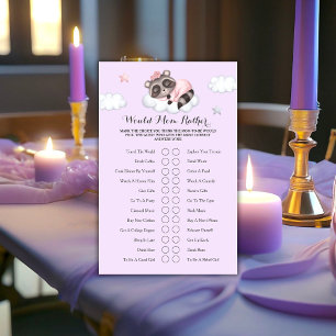 Papier Raccoon Girl Baby shower Jeu De Maman Plutôt..