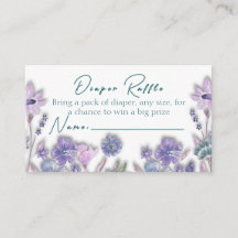 Papier Raffle bébé en fleur Carte de fermeture flo