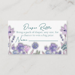 Papier Raffle bébé en fleur Carte de fermeture flo