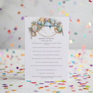 Papier Rainbow Air Balloon Baby shower de devis jeu