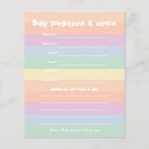 Papier Rainbow Genre Neutre Baby shower de Guesser Jeu
