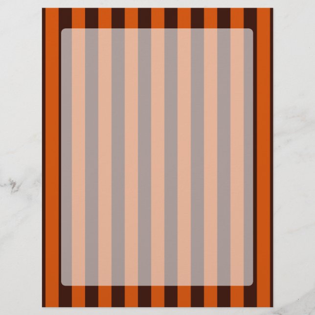 Papier Rayures orange style rétro Personnalisez ceci ! (Devant)