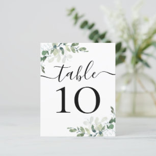 Papier Réception de mariage BUDGET Eucalyptus Numéro de t