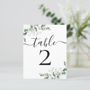 Papier Réception de mariage BUDGET Eucalyptus Numéro de t