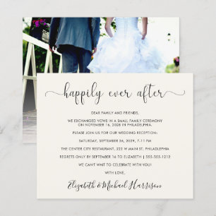 Papier Réception de mariage budgétaire Photo Cream Invita