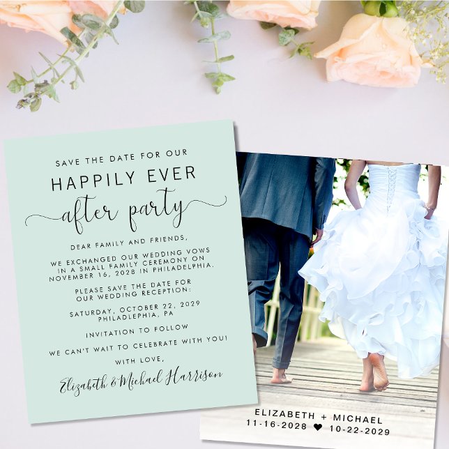 Papier Réception de mariage de photos budgétaires Enregis (Créateur téléchargé)