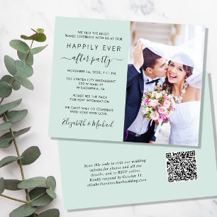 Papier Réception de mariage Photo QR Code Monnaie Invitat
