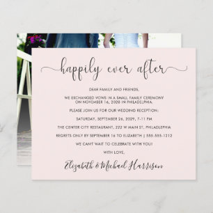 Papier Réception Mariage Budget Photo Invitation Rose