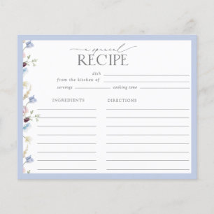 Papier Recette de Fête de Mariage Élégante aux Fleurs Sau