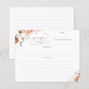 Papier Recette de Fête des mariées de Boho Floral Terraco