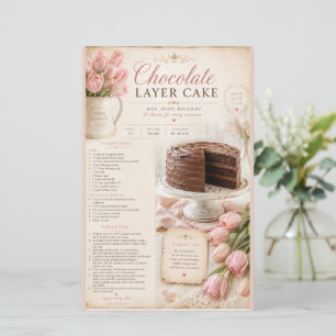 Papier Recette de gâteau au chocolat de style Hershey, Tu