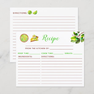 Papier Recette de tarte au citron vert Key