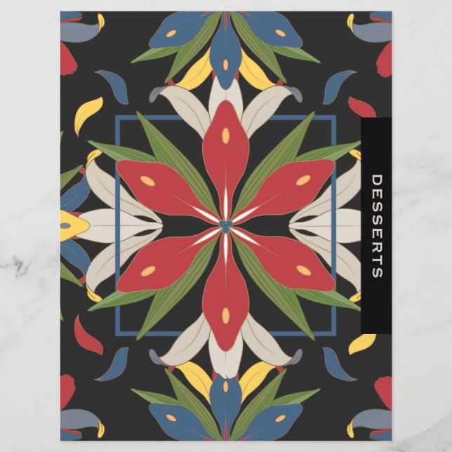 Papier Recette de tuile de cuisine Divider Chapitre | Des (Devant)