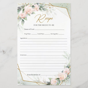 Papier Recette d'eucalyptus rose de Bohême et cadre or