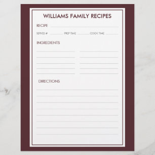 Papier Recette d'insertion de nom de famille Houndstooth